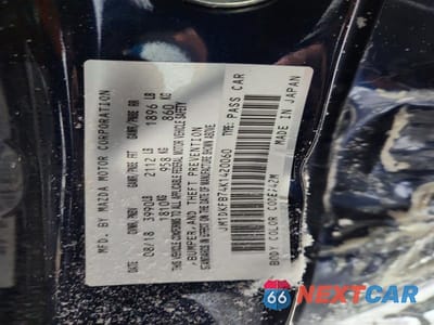 Zdjęcie 12 z 12 samochodu: 2019 MAZDA CX-3 SPORT VIN:JM1DKFB74K1420060 - miniatura