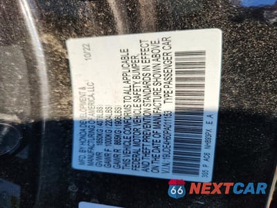 Zdjęcie 12 z 12 samochodu: 2023 ACURA INTEGRA A-SPEC TECH VIN:19UDE4H60PA011153 - miniatura