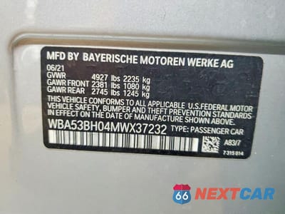 Zdjęcie 12 z 12 samochodu: 2021 BMW 530 I VIN:WBA53BH04MWX37232 - miniatura