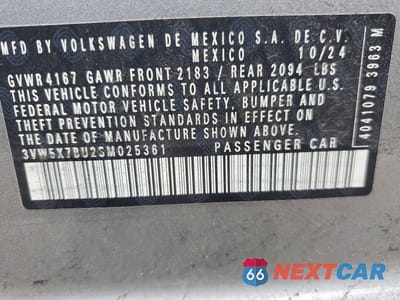 Zdjęcie 12 z 12 samochodu: 2025 VOLKSWAGEN JETTA S VIN:3VW5X7BU2SM025361 - miniatura