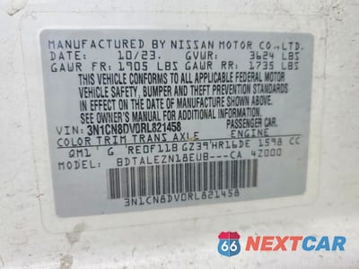 Zdjęcie 13 z 13 samochodu: 2024 NISSAN VERSA S VIN:3N1CN8DV0RL821458 - miniatura