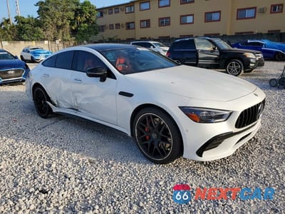 Czwarte zdjęcie samochodu z boku: 2023 MERCEDES-BENZ AMG GT 53 VIN:W1K7X6BB6PA057406 - miniatura