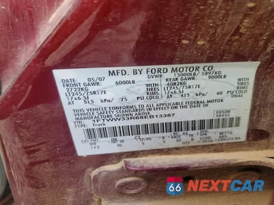 Zdjęcie 12 z 13 samochodu: 2008 FORD F350 SUPER DUTY VIN:1FTWW33R68EB13387 - miniatura