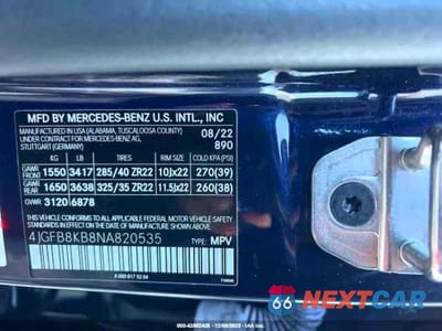 Zdjęcie 10 z 10 samochodu: 2022 MERCEDES-BENZ GLE AMG GLE 63 S 4MATIC VIN:4JGFB8KB8NA820535 - miniatura