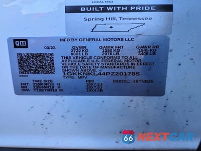 Zdjęcie 13 z 13 samochodu: 2023 GMC ACADIA SLE VIN:1GKKNKL44PZ201785 - miniatura