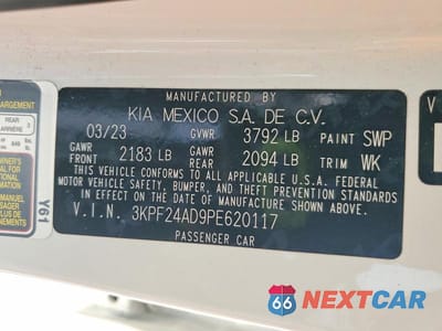 Zdjęcie 12 z 12 samochodu: 2023 KIA FORTE LXS VIN:3KPF24AD9PE620117 - miniatura