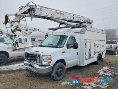 Drugie zdjęcie samochodu z przodu: 2019 FORD E450 CABLE PLACER BUCKET TRUCK VIN:1FDXE4FS1KDC17144 - miniatura