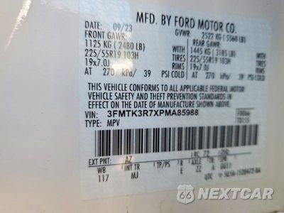 Zdjęcie 13 z 13 samochodu: 2023 FORD MUSTANG MACH-E PREMIUM VIN:3FMTK3R7XPMA85988 - miniatura