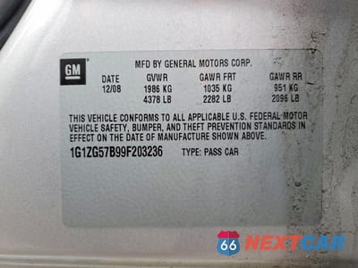 Zdjęcie 12 z 12 samochodu: 2009 CHEVROLET MALIBU LS VIN:1G1ZG57B99F203236 - miniatura