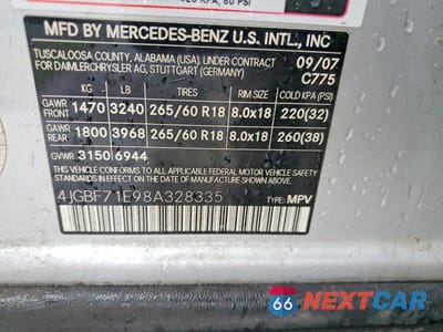 Zdjęcie 14 z 14 samochodu: 2008 MERCEDES-BENZ GL 450 4MATIC VIN:4JGBF71E98A328335 - miniatura