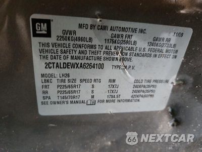 Zdjęcie 14 z 14 samochodu: 2010 GMC TERRAIN SLE VIN:2CTALDEWXA6264100 - miniatura