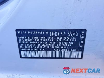 Zdjęcie 12 z 12 samochodu: 2019 VOLKSWAGEN JETTA S VIN:3VWC57BU9KM015732 - miniatura
