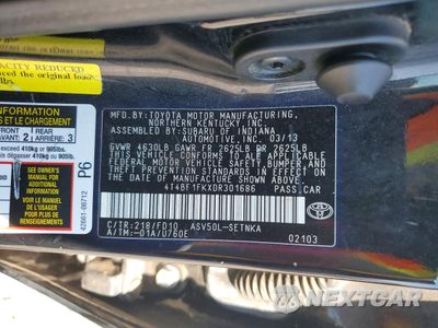 Zdjęcie 12 z 13 samochodu: 2013 TOYOTA CAMRY LE VIN:4T4BF1FKXDR301686 - miniatura