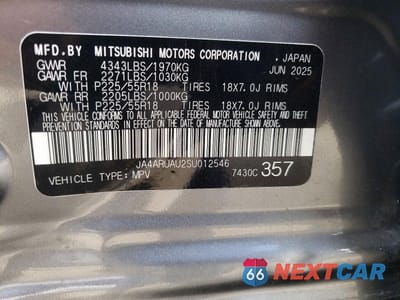 Zdjęcie 13 z 13 samochodu: 2025 MITSUBISHI OUTLANDER SPORT S VIN:JA4ARUAU2SU012546 - miniatura