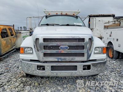 Piąte zdjęcie samochodu w środku: 2006 FORD F650 SUPER DUTY FLATBED TRUCK VIN:3FRWX66H36V269019 - miniatura