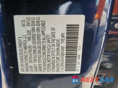 Zdjęcie 13 z 14 samochodu: 2025 HONDA PILOT TOURING VIN:5FNYG1H74SB143687 - miniatura