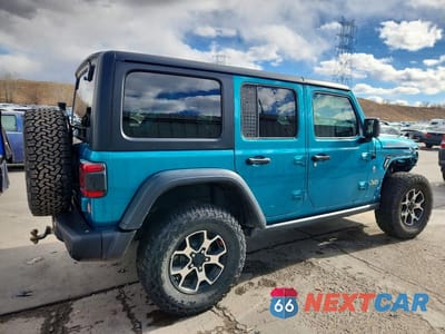 Trzecie zdjęcie samochodu z tyłu: 2020 JEEP WRANGLER UNLIMITED RUBICON VIN:1C4HJXFG3LW310142 - miniatura