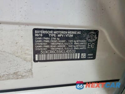Zdjęcie 13 z 13 samochodu: 2019 BMW X5 XDRIVE40I VIN:5UXCR6C55KLL40533 - miniatura