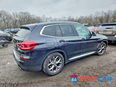 Trzecie zdjęcie samochodu z tyłu: 2021 BMW X3 XDRIVE30E VIN:5UXTS1C04M9D71416 - miniatura
