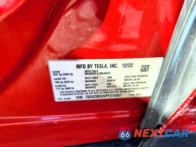 Zdjęcie 12 z 12 samochodu: 2023 TESLA MODEL X VIN:7SAXCBE65PF374567 - miniatura