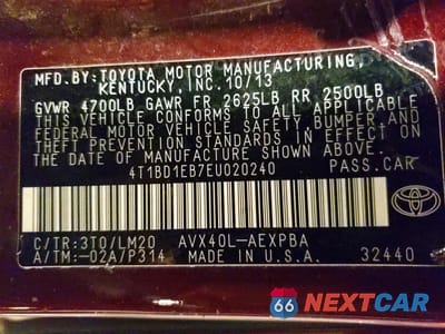 Zdjęcie 12 z 12 samochodu: 2014 TOYOTA AVALON LIMITED VIN:4T1BD1EB7EU020240 - miniatura