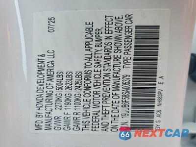 Zdjęcie 12 z 12 samochodu: 2025 ACURA TLX A-SPEC VIN:19UUB6F58SA005379 - miniatura