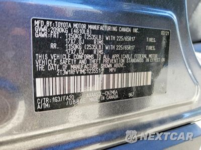 Zdjęcie 13 z 14 samochodu: 2021 TOYOTA RAV4 XLE VIN:2T3W1RFV1MC123551 - miniatura