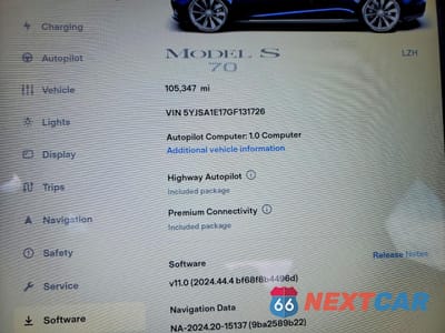 Zdjęcie 9 z 12 samochodu: 2016 TESLA MODEL S VIN:5YJSA1E17GF131726 - miniatura