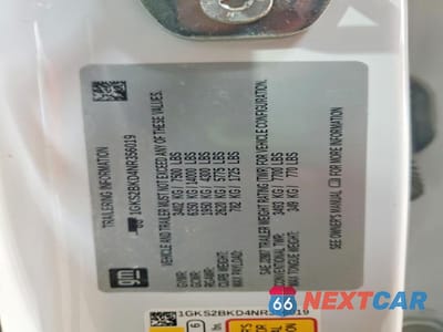 Zdjęcie 12 z 13 samochodu: 2022 GMC YUKON SLT VIN:1GKS2BKD4NR356019 - miniatura