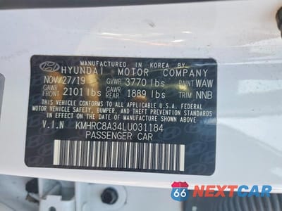 Zdjęcie 13 z 13 samochodu: 2020 HYUNDAI VENUE SEL VIN:KMHRC8A34LU031184 - miniatura