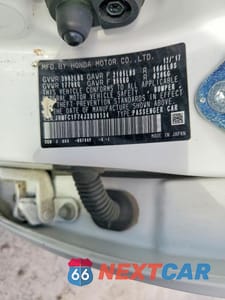 Zdjęcie 12 z 12 samochodu: 2018 HONDA CIVIC EXL VIN:JHMFC1F74JX000134 - miniatura