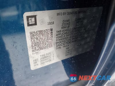 Zdjęcie 12 z 12 samochodu: 2019 CHEVROLET COLORADO Z71 VIN:1GCGTDEN6K1153822 - miniatura