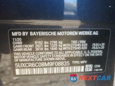 Zdjęcie 12 z 12 samochodu: 2021 BMW X5 XDRIVE40I VIN:5UXCR6C08M9F08835 - miniatura