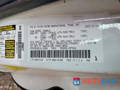 Zdjęcie 12 z 12 samochodu: 2018 TOYOTA TACOMA ACCESS CAB VIN:5TFRX5GN5JX116580 - miniatura