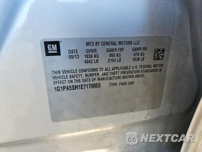 Zdjęcie 12 z 12 samochodu: 2014 CHEVROLET CRUZE LS VIN:1G1PA5SH1E7179863 - miniatura