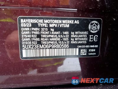 Zdjęcie 14 z 14 samochodu: 2023 BMW X7 XDRIVE40I VIN:5UX23EM06P9R80586 - miniatura