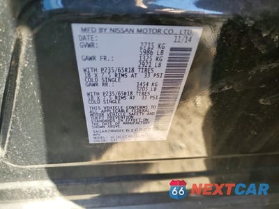 Zdjęcie 13 z 13 samochodu: 2015 NISSAN PATHFINDER SL VIN:5N1AR2MN6FC616882 - miniatura