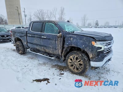 Czwarte zdjęcie samochodu z boku: 2022 CHEVROLET SILVERADO K1500 LTZ VIN:1GCUDGED6NZ602883 - miniatura