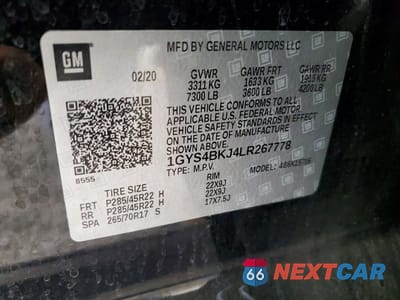 Zdjęcie 13 z 13 samochodu: 2020 CADILLAC ESCALADE LUXURY VIN:1GYS4BKJ4LR267778 - miniatura