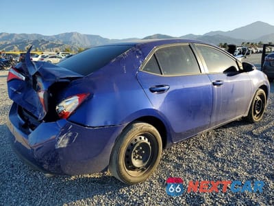 Trzecie zdjęcie samochodu z tyłu: 2016 TOYOTA COROLLA L VIN:5YFBURHE7GP568649 - miniatura