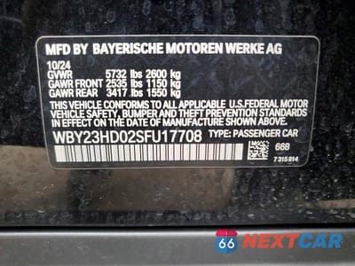 Zdjęcie 13 z 13 samochodu: 2025 BMW I4 EDRIVE 40 VIN:WBY23HD02SFU17708 - miniatura