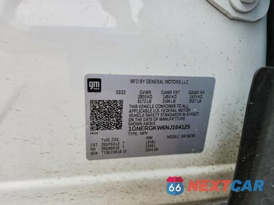 Zdjęcie 13 z 14 samochodu: 2022 CHEVROLET TRAVERSE LT VIN:1GNERGKW6NJ164125 - miniatura