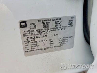 Zdjęcie 13 z 13 samochodu: 2018 CADILLAC XT5 LUXURY VIN:1GYKNCRSXJZ126177 - miniatura