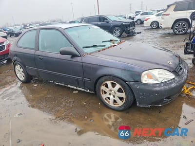 Czwarte zdjęcie samochodu z boku: 1999 HONDA CIVIC CX VIN:2HGEJ6323XH110387 - miniatura