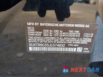 Zdjęcie 13 z 13 samochodu: 2018 BMW X3 XDRIVE30I VIN:5UXTR9C55JLD74832 - miniatura