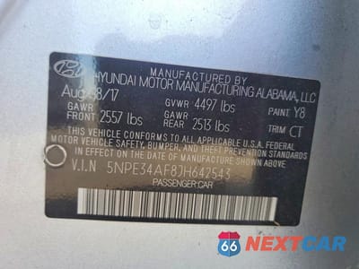 Zdjęcie 12 z 12 samochodu: 2018 HYUNDAI SONATA SPORT VIN:5NPE34AF8JH642543 - miniatura