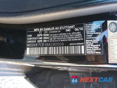 Zdjęcie 12 z 12 samochodu: 2011 MERCEDES-BENZ E 550 VIN:WDDHF7CB1BA280506 - miniatura