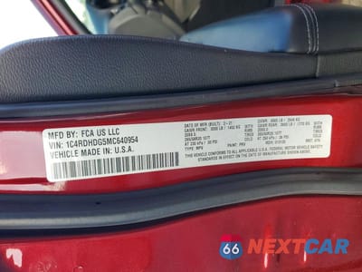 Zdjęcie 14 z 14 samochodu: 2021 DODGE DURANGO GT VIN:1C4RDHDG5MC640954 - miniatura