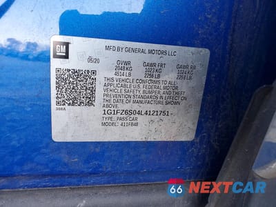 Zdjęcie 12 z 12 samochodu: 2020 CHEVROLET BOLT EV PREMIER VIN:1G1FZ6S04L4121751 - miniatura