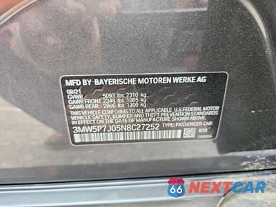 Zdjęcie 13 z 13 samochodu: 2022 BMW 330E VIN:3MW5P7J05N8C27252 - miniatura